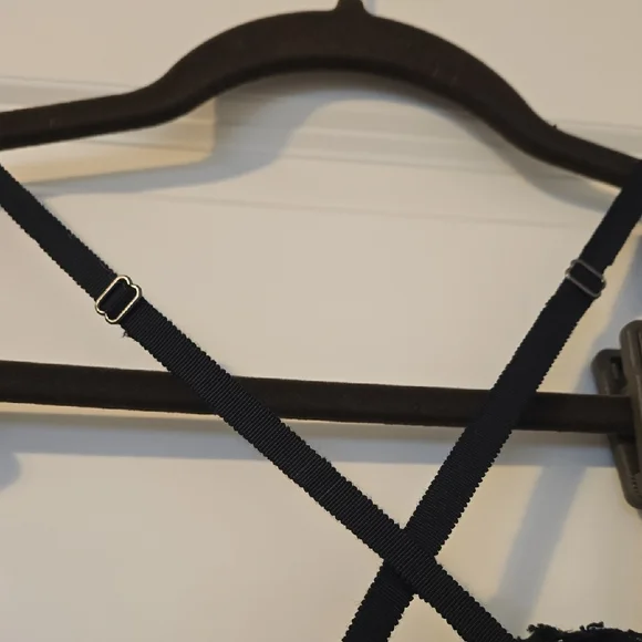 Free People One Adella Slip Dress Black Lace Mini XS Boho Festival Ruffle Hem - Picture 8 of 15